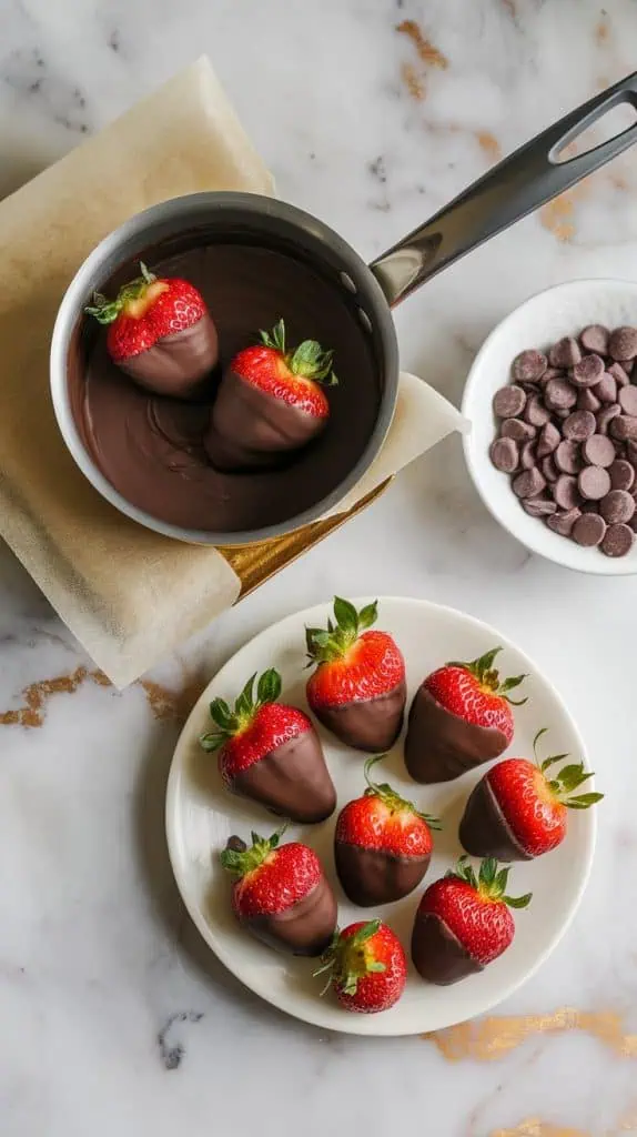 Chocolate Covered Strawberry Cupcakes