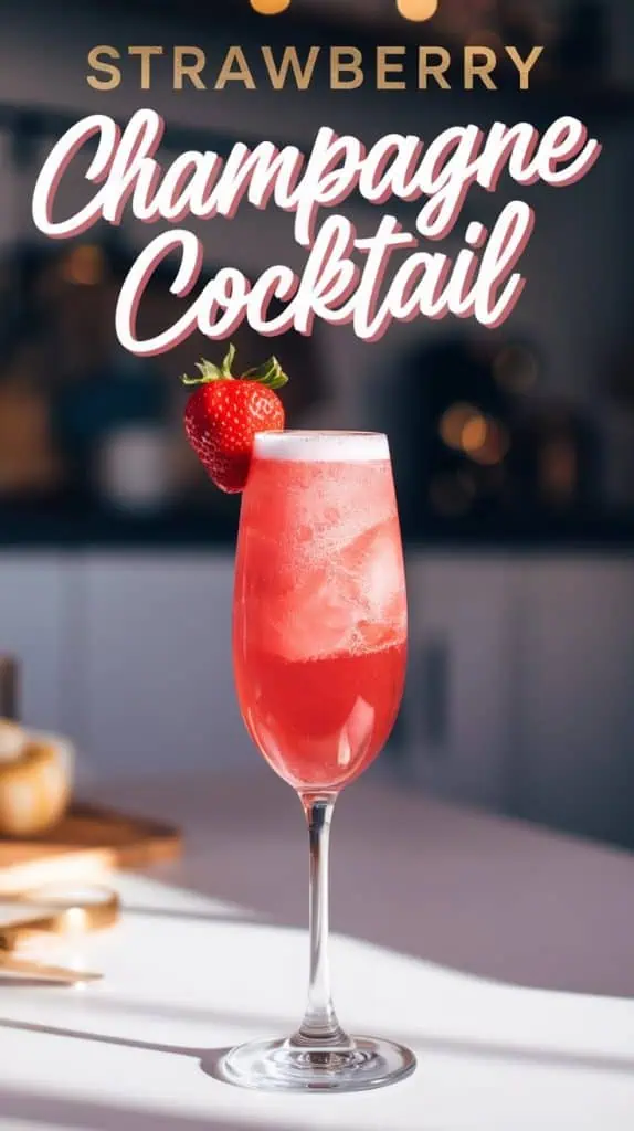 Strawberry Champagne Cocktail