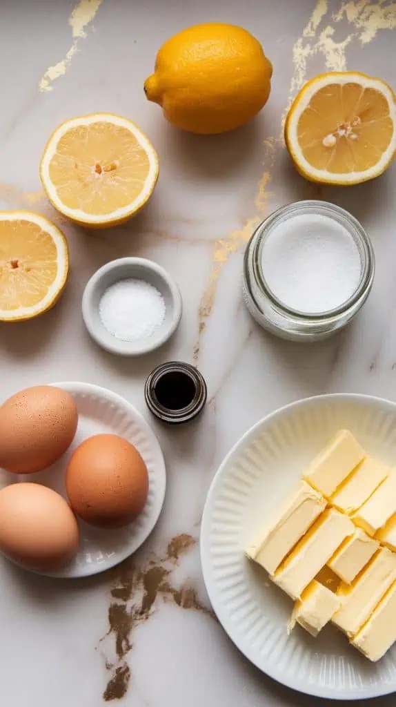 Meyer lemon curd ingredients