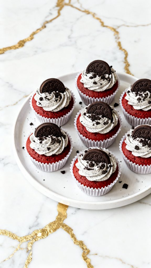 Red Velvet Oreo Cupcakes