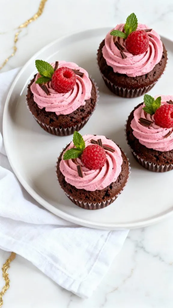 Chocolate Raspberry Cupcakes