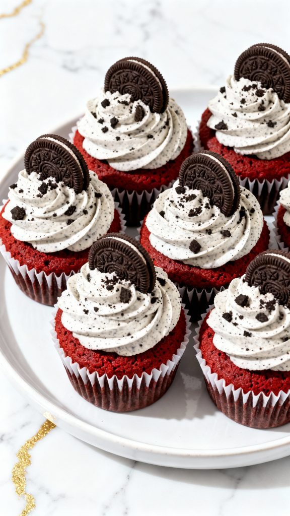 Red Velvet Oreo Cupcakes