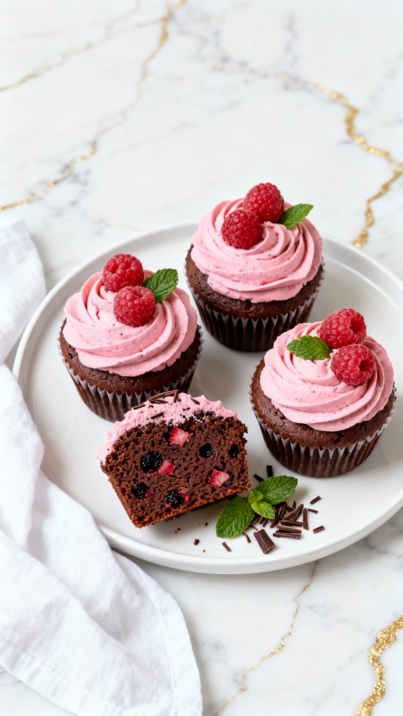 Chocolate Raspberry Cupcakes