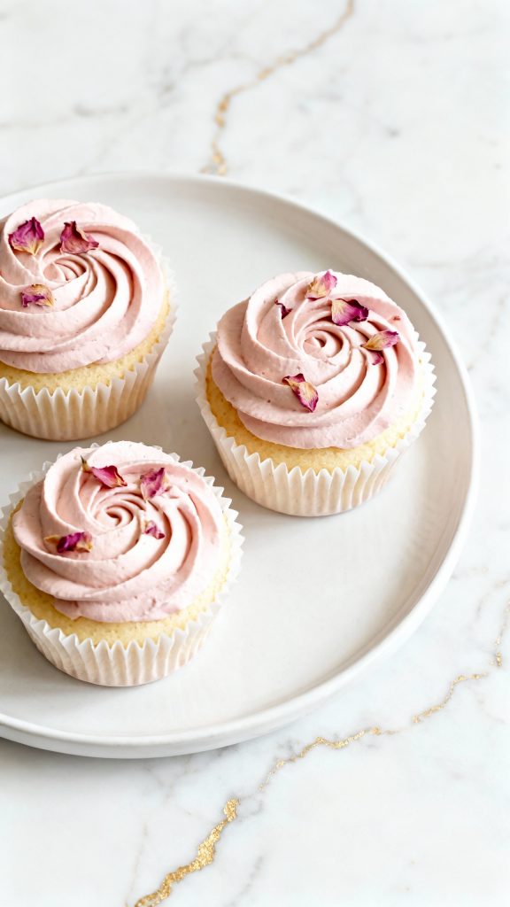 Vanilla Rose Cupcakes