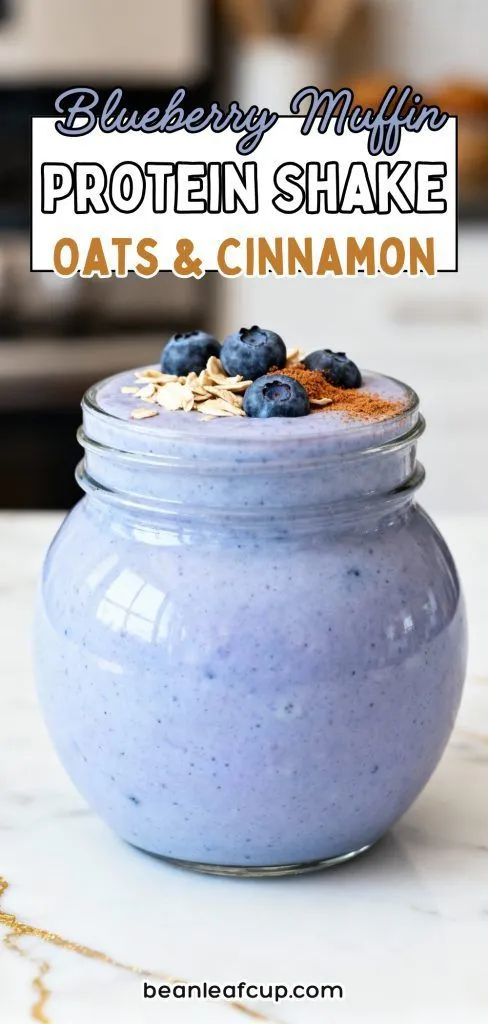 Blueberry Muffin Protein Shake with Oats & Cinnamon