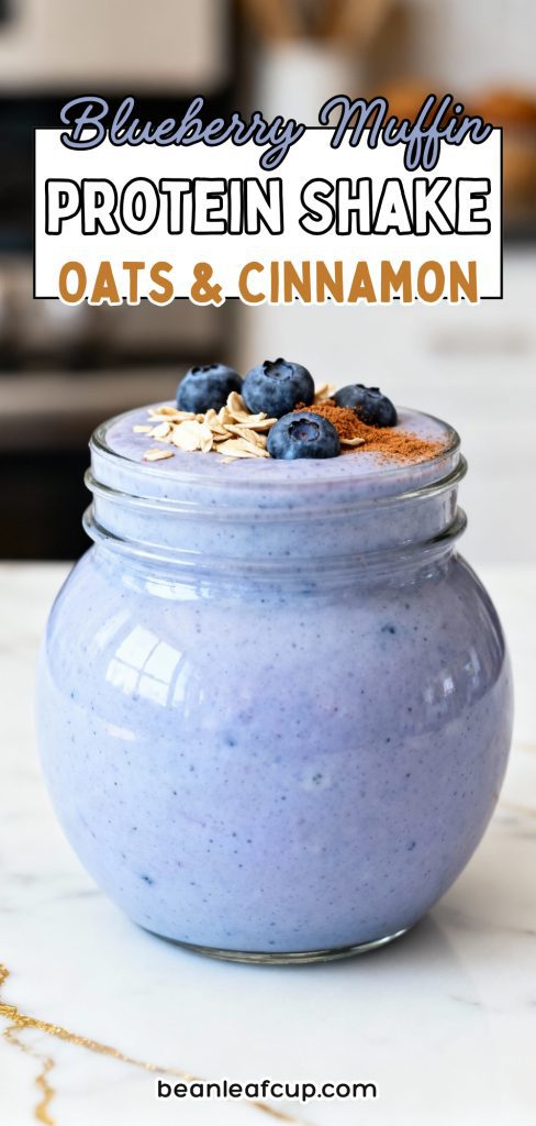 Blueberry Muffin Protein Shake with Oats & Cinnamon