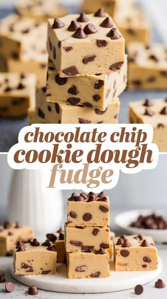 Chocolate Chip Cookie Dough Fudge