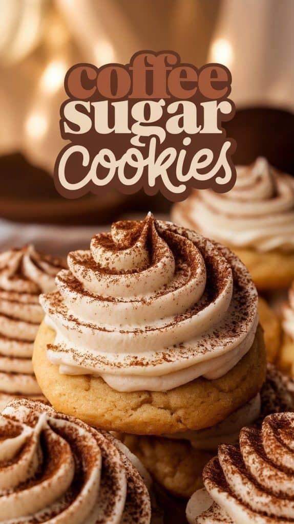 Coffee Sugar Cookies with Vanilla Bean Buttercream