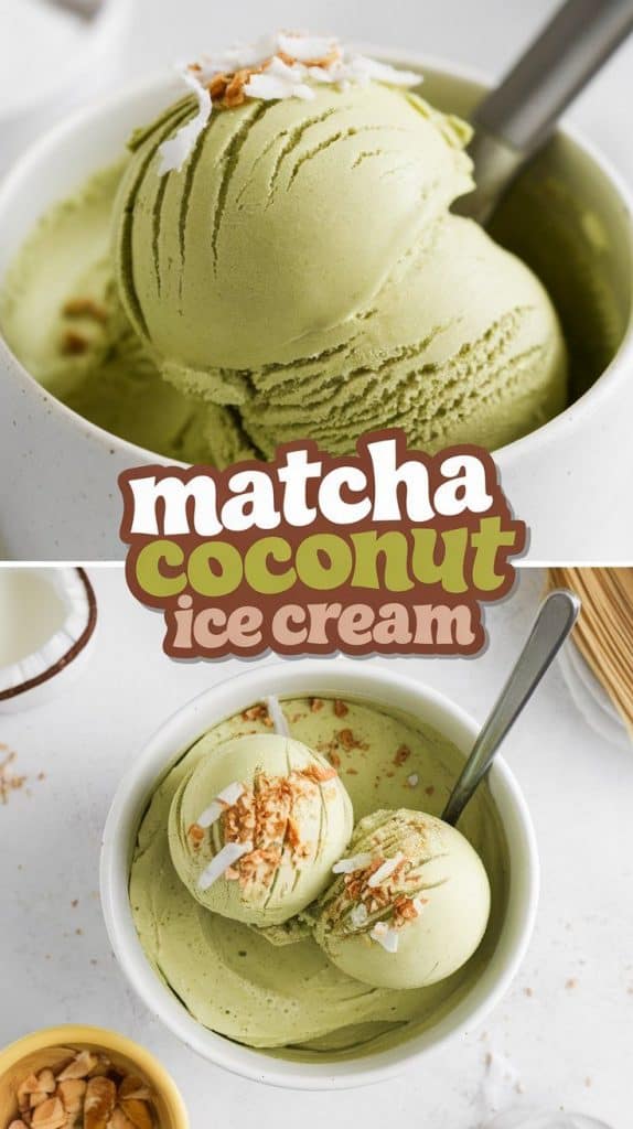 Creamy Matcha Coconut Ice Cream
