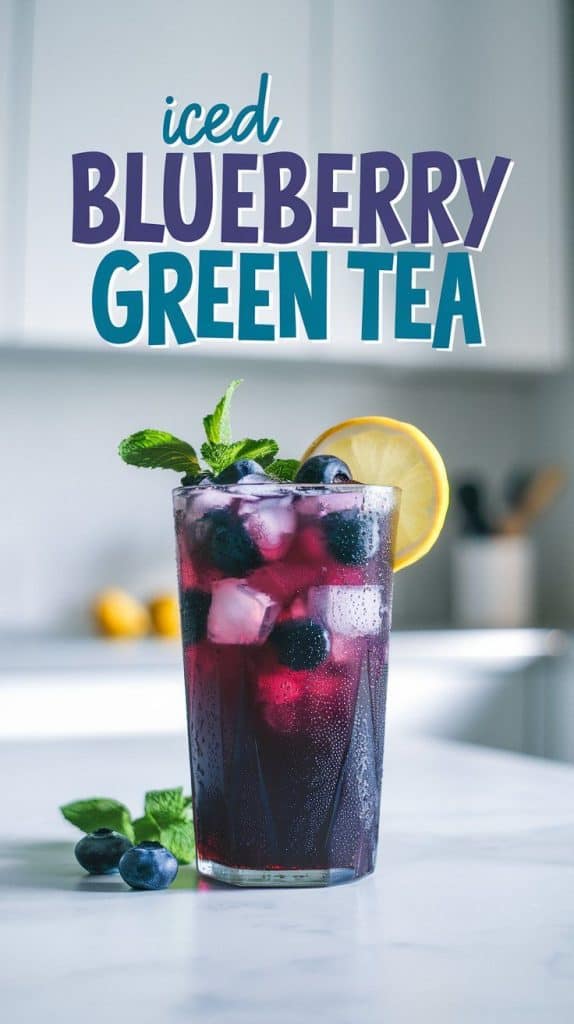 Iced Blueberry Green Tea