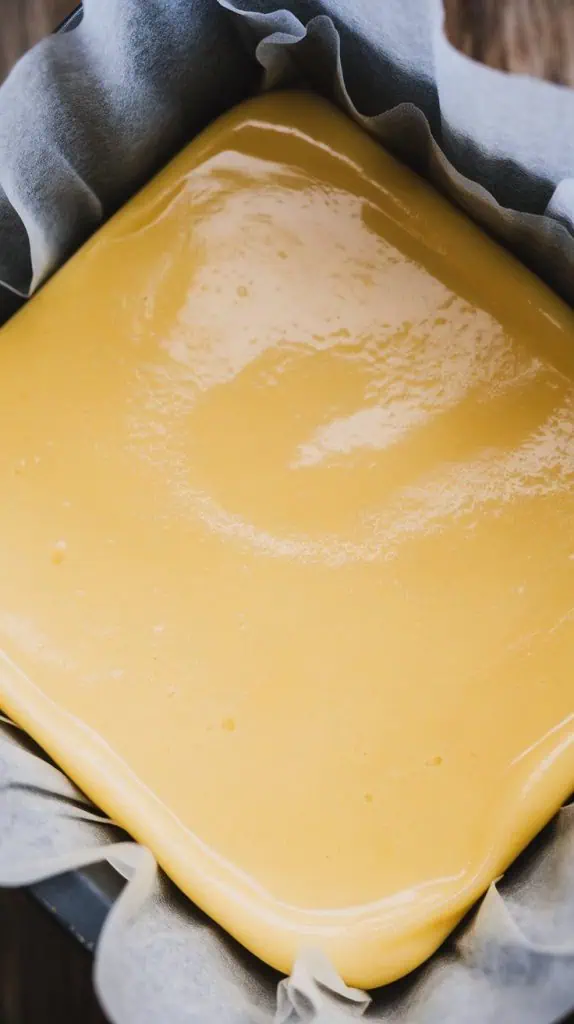 A super close-up shot of a baking dish covered with plastic wrap, resting in the fridge