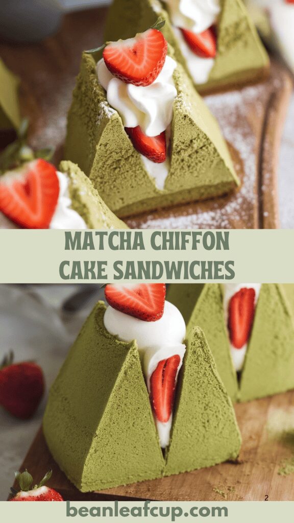 Matcha Chiffon Cake Sandwiches