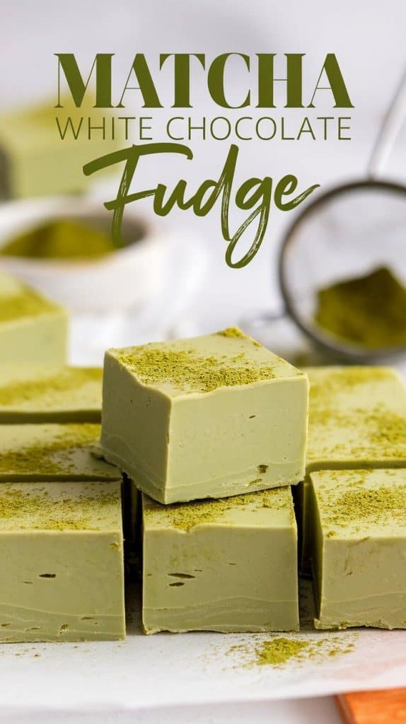 Matcha White Chocolate Fudge