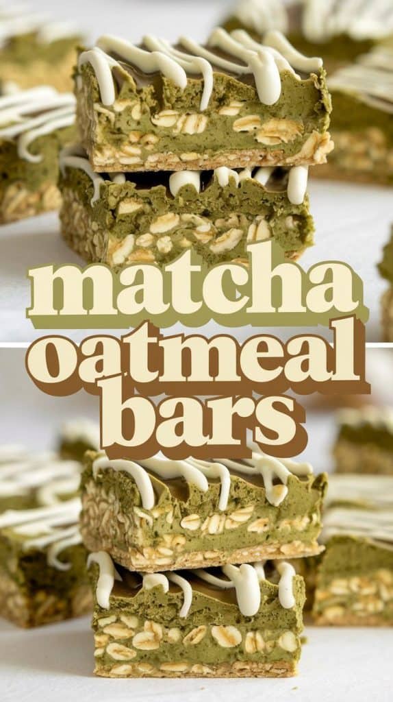 No-Bake Matcha Oatmeal Bars