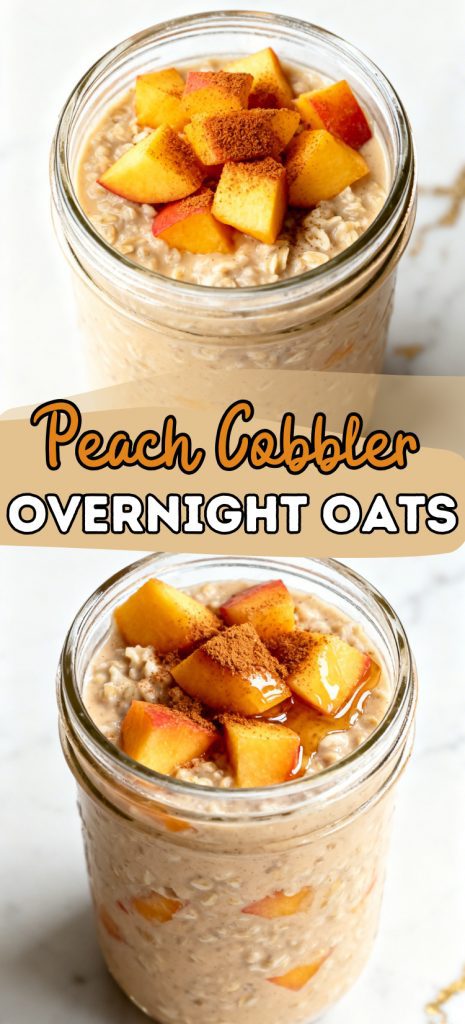 Peach Cobbler Overnight Oats
