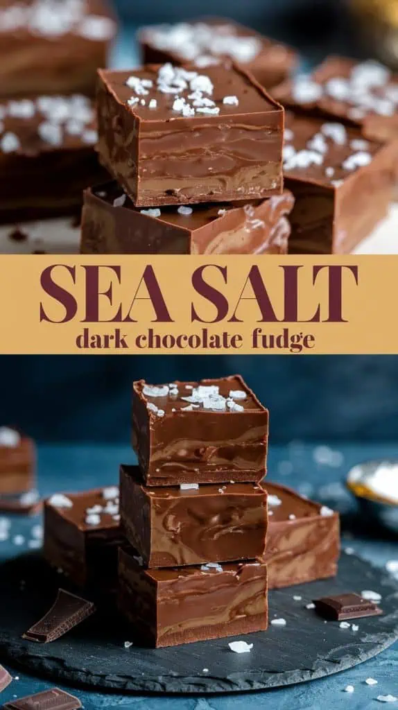 Sea Salt Dark Chocolate Fudge