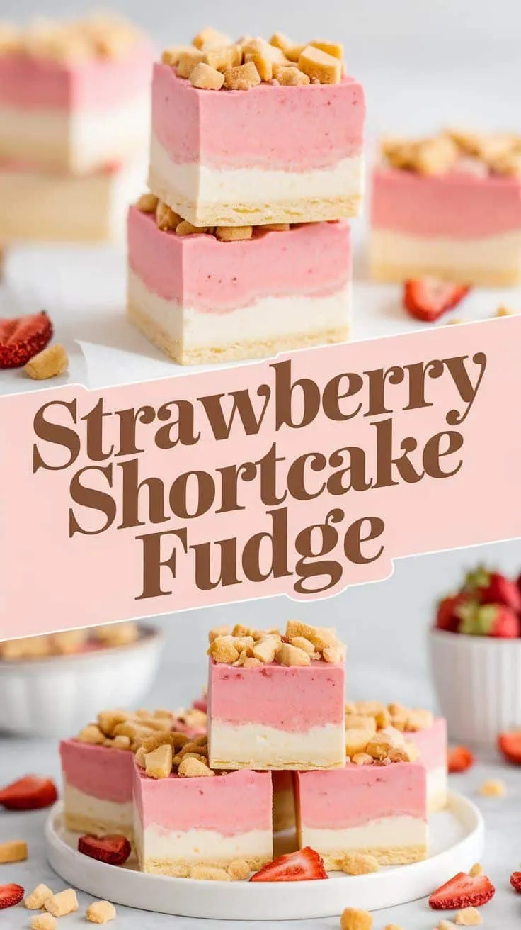 Strawberry Shortcake Fudge