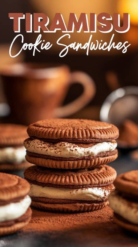 Tiramisu Cookie Sandwiches