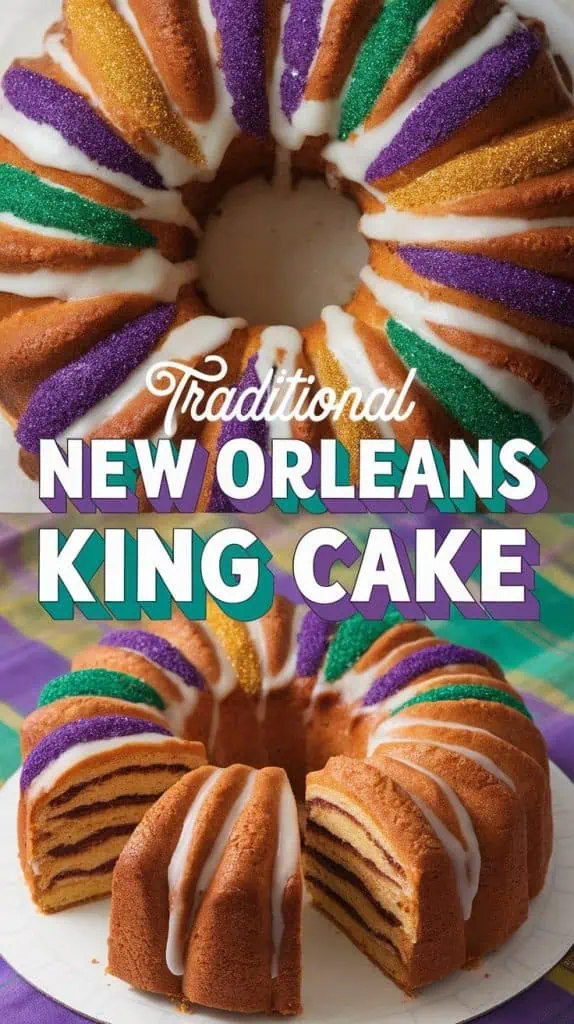 Traditional New Orleans King Cake