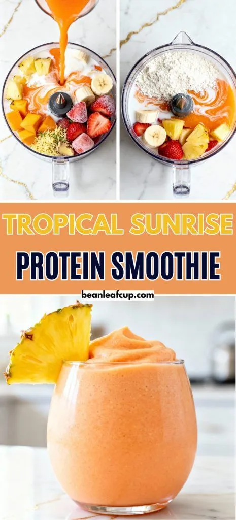 Tropical Sunrise Protein Smoothie