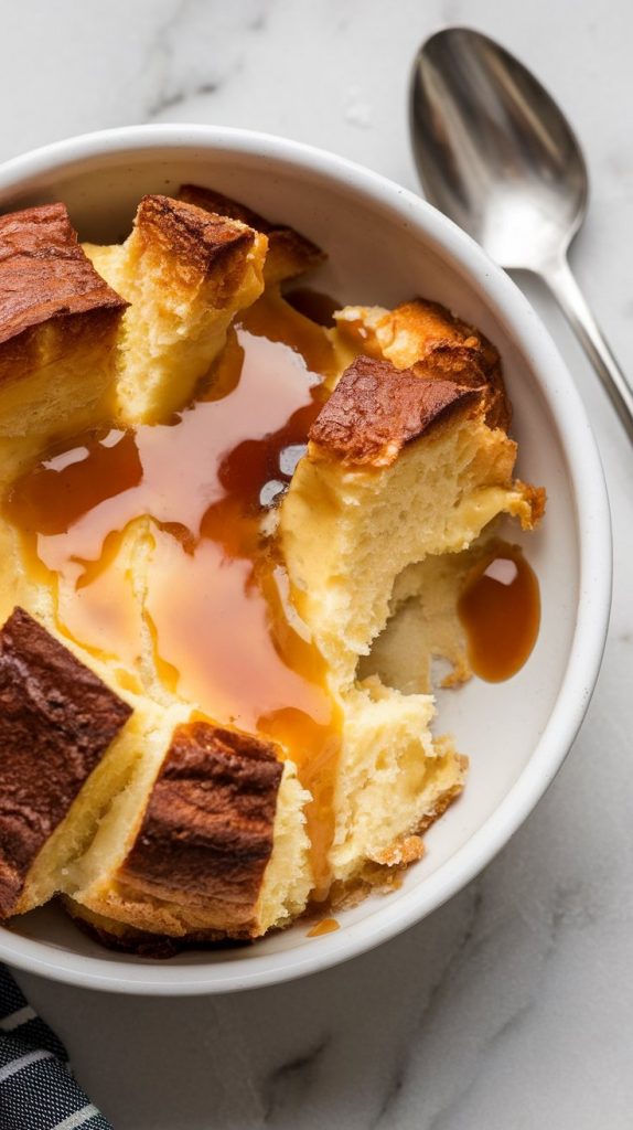 Eggnog Bread Pudding with Rum Sauce