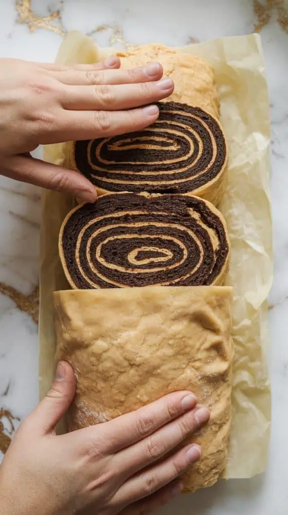 Black Sesame-Espresso Pinwheel Shortbread Cookies