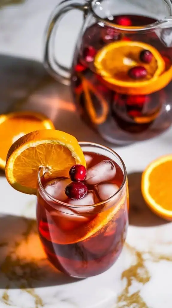 Crisp Orange Cranberry Sweet Tea