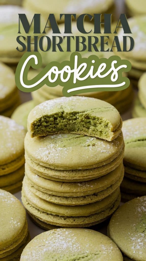 Matcha Shortbread Cookies