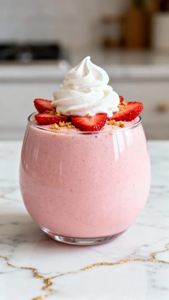 Strawberry Shortcake Protein Smoothie