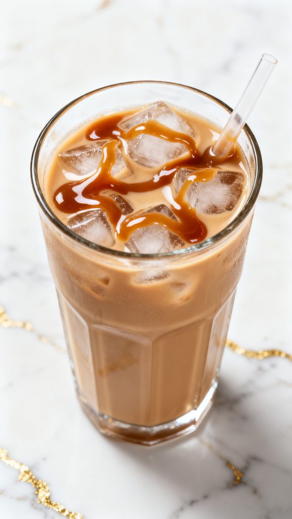 Iced Caramel White Chocolate Americano