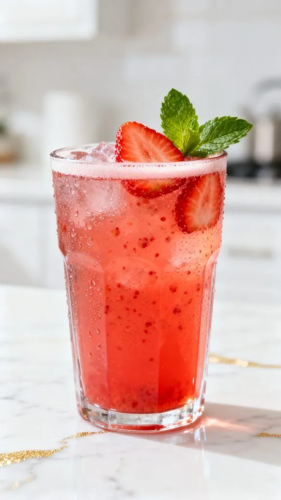 Iced Strawberry Green Tea