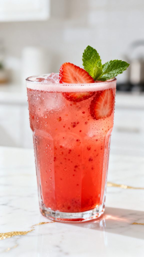 Iced Strawberry Green Tea