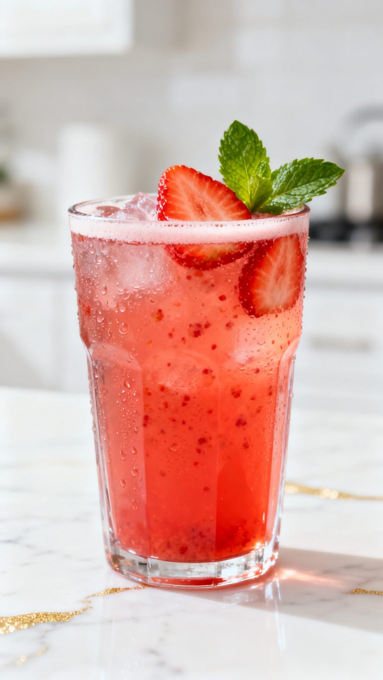 Iced Strawberry Green Tea