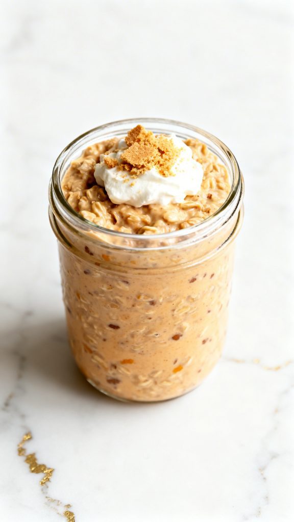 Pumpkin Cheesecake Overnight Oats