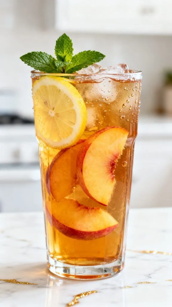 Peach Green Iced Tea