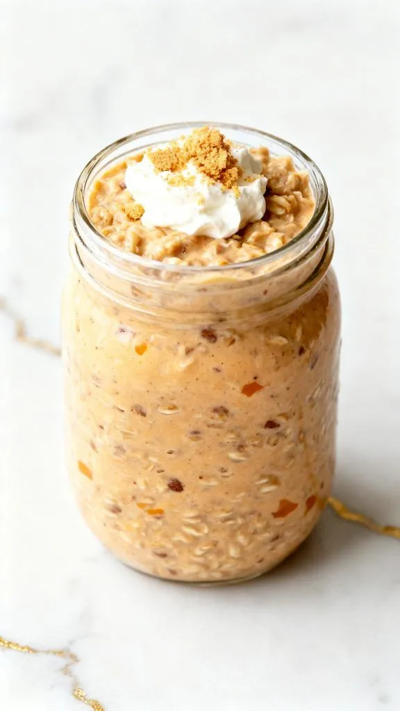 Pumpkin Cheesecake Overnight Oats