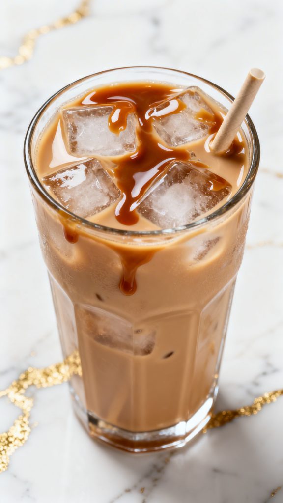 Iced Caramel White Chocolate Americano