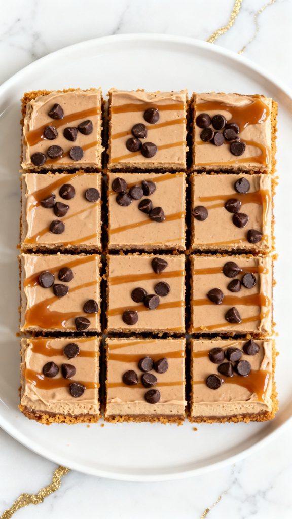 Coffee Caramel Cheesecake Bars