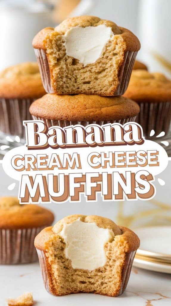 Banana Cream Cheese Muffins