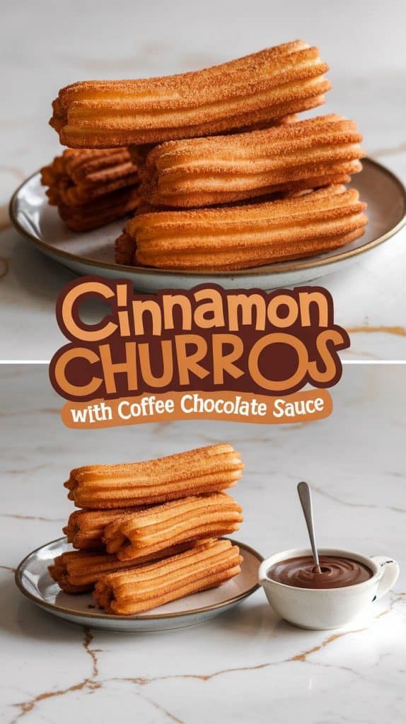 Cinnamon Churros with Coffee Chocolate Sauce