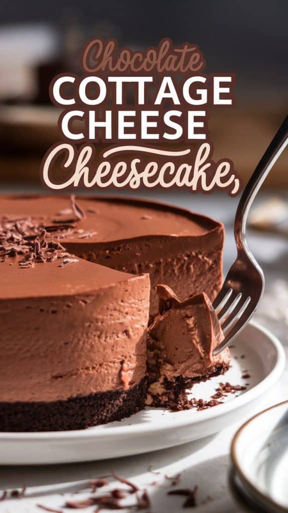 Chocolate Cottage Cheese Cheesecake