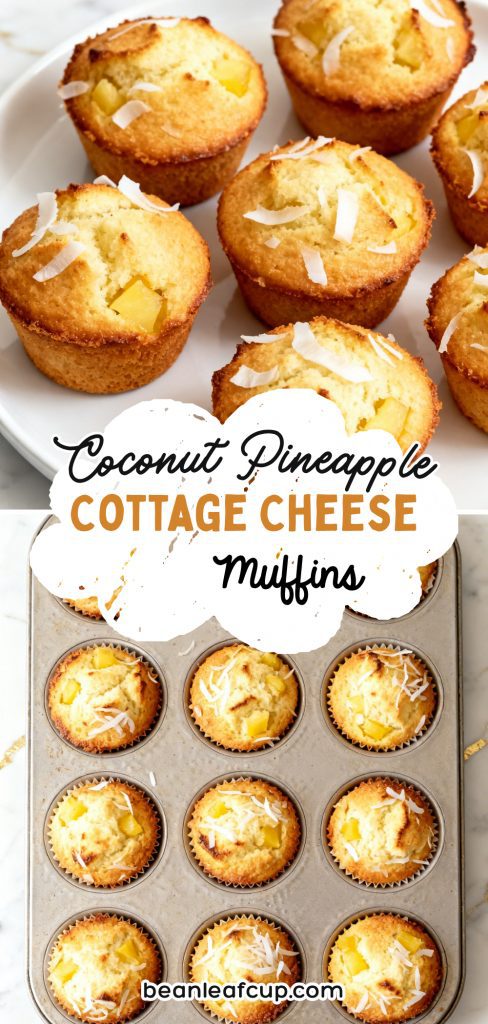Coconut and Pineapple Cottage Cheese Muffins