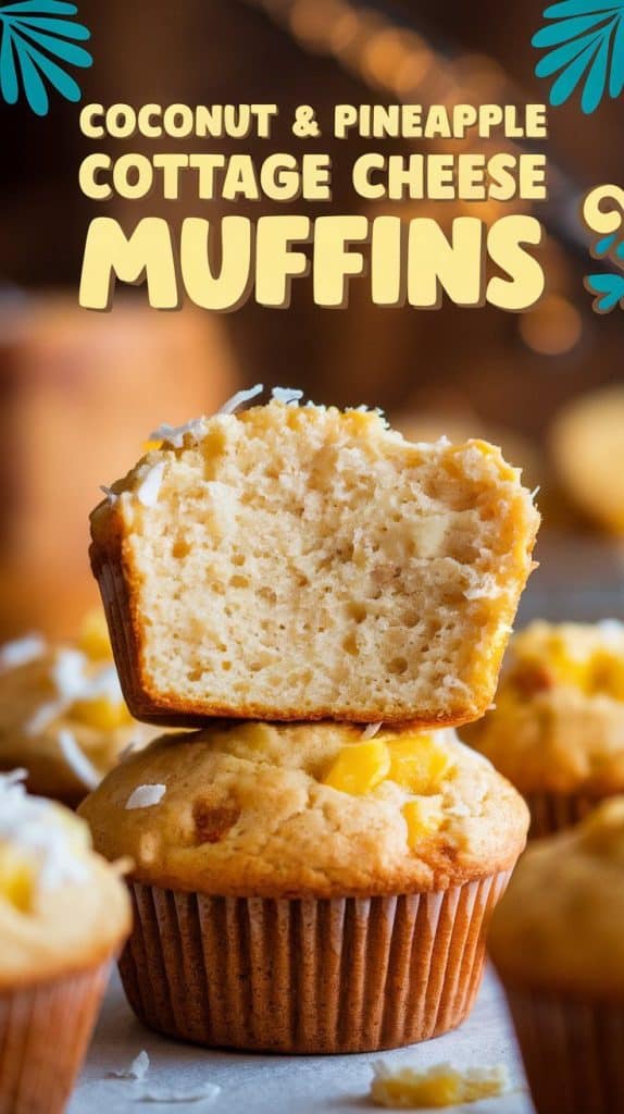 Coconut and Pineapple Cottage Cheese Muffins