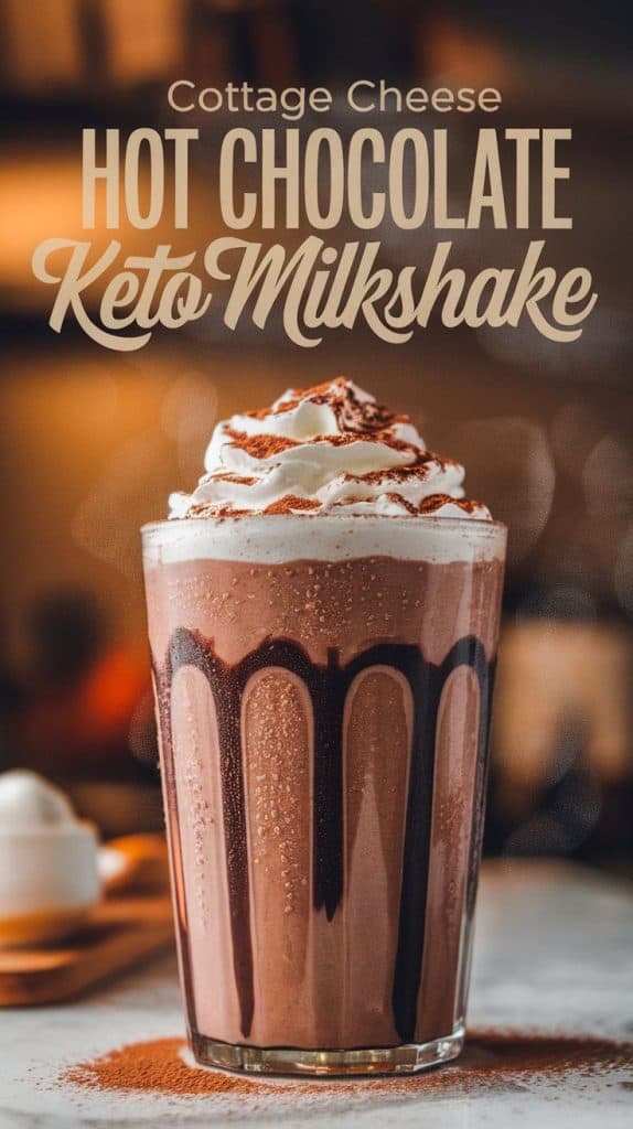 Cottage Cheese Hot Chocolate Keto Milkshake