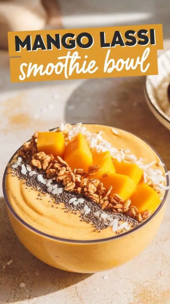 Mango Lassi Cottage Cheese Smoothie Bowl