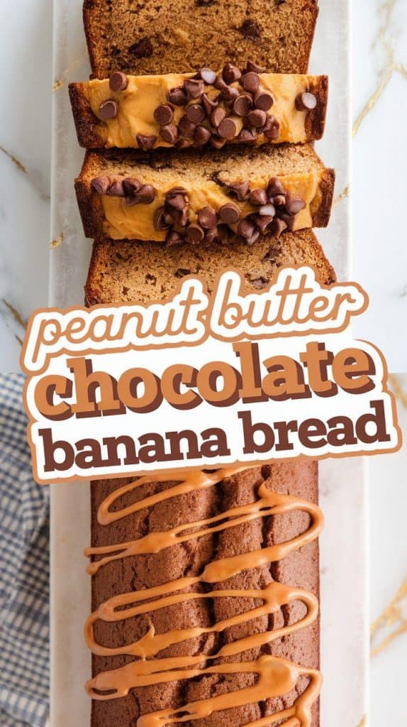 Peanut Butter Chocolate Banana Bread
