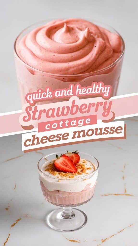 Quick & Healthy Strawberry Cottage Cheese Mousse