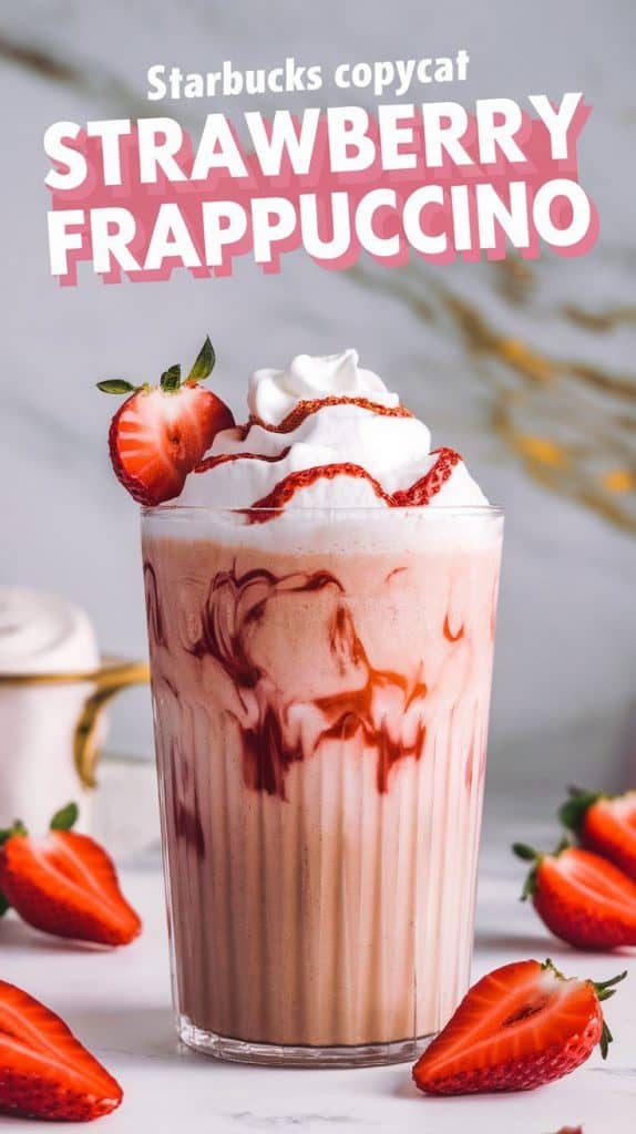 Starbucks Copycat Strawberry Frappuccino