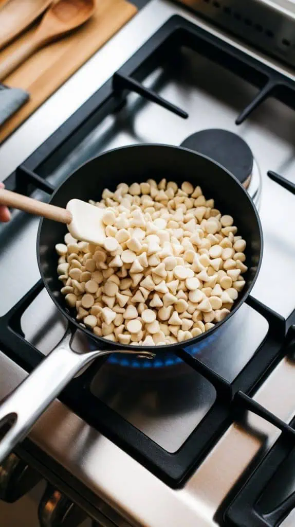 a small skillet on a modern stainless steel gas stove