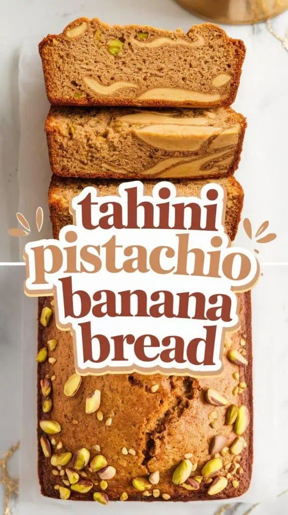 Tahini Pistachio Banana Bread